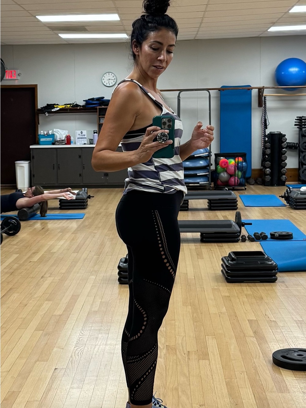 lululemon athletica Black High-Waist Laser-Cut Leggings with Subtle Sheer Detail